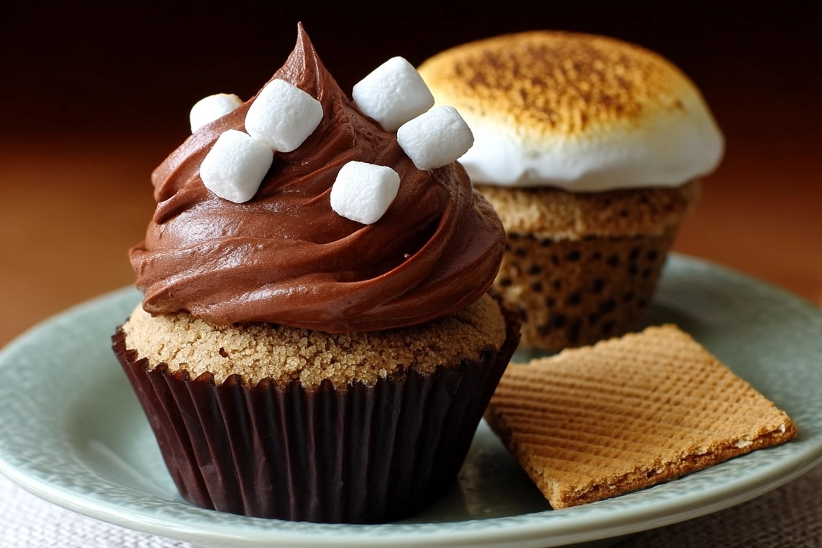 Cinnamon Graham Smore Cupcakes