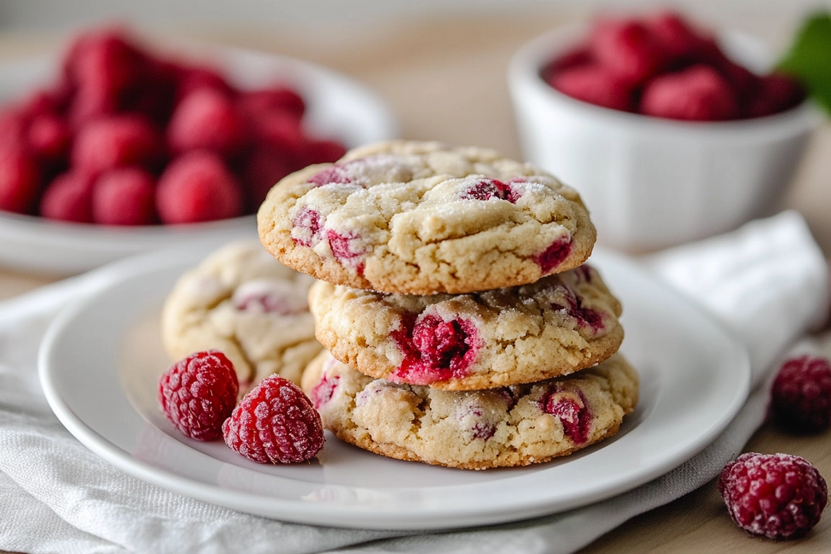 Fresh Raspberries & Crème Cookies