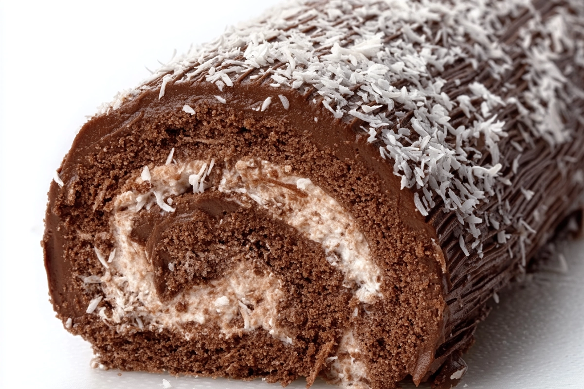 German Chocolate Cake Roll