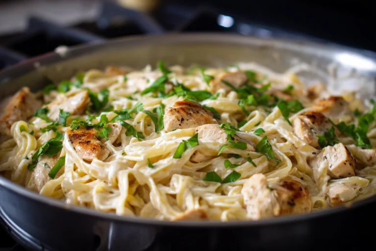 One Pot Chicken Alfredo Pasta