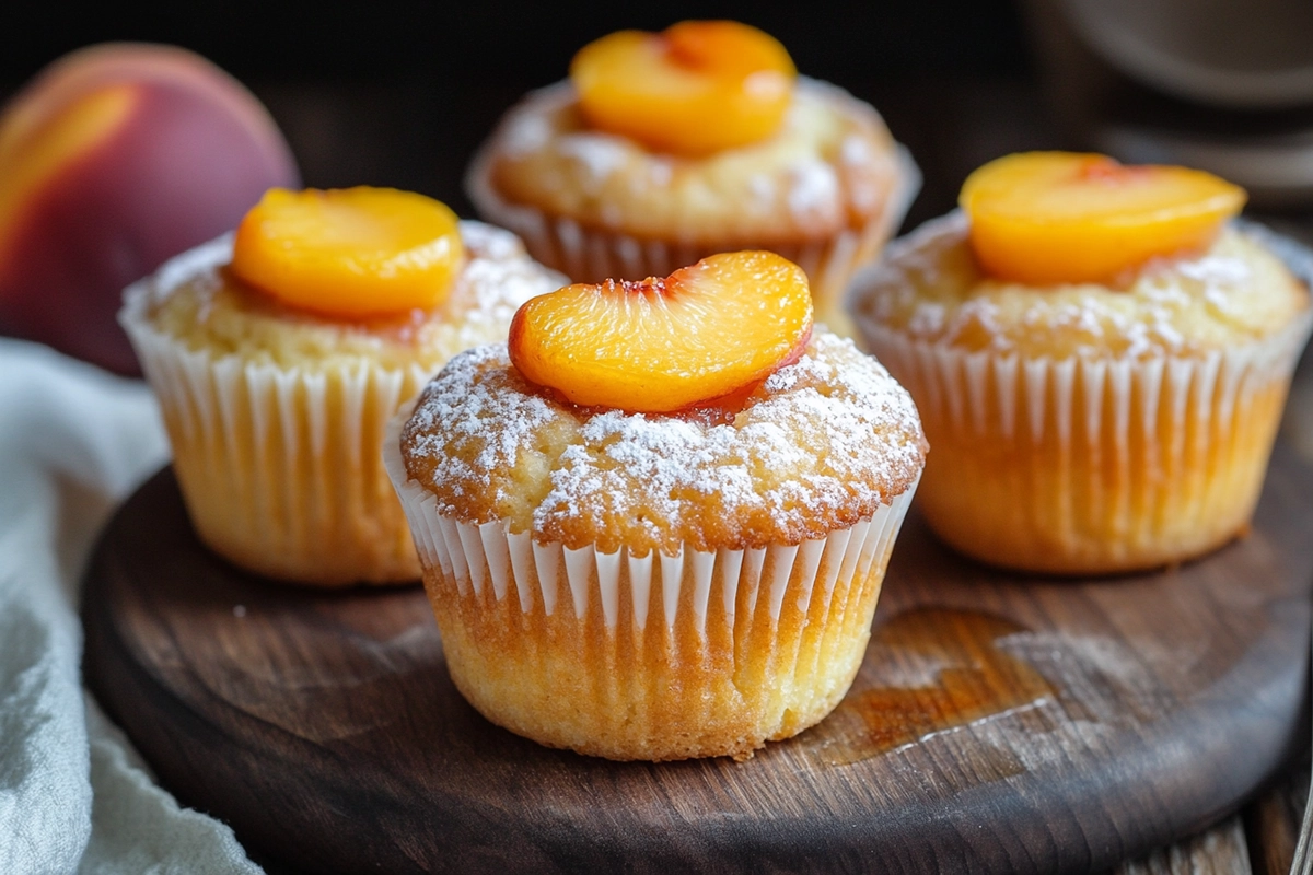 Peach Cobbler Muffins