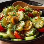 Viral Tiktok Cucumber Bell Pepper Salad