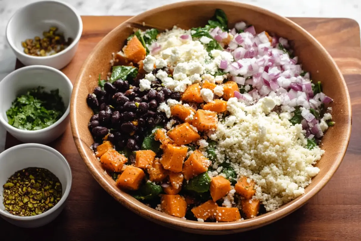 Couscous Salad with Lime Basil Vinaigrette