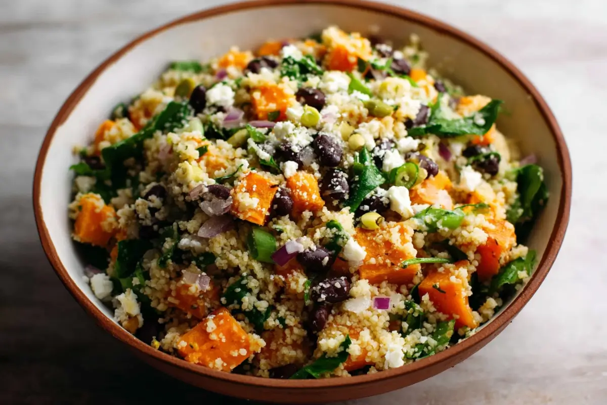 Couscous Salad with Lime Basil Vinaigrette