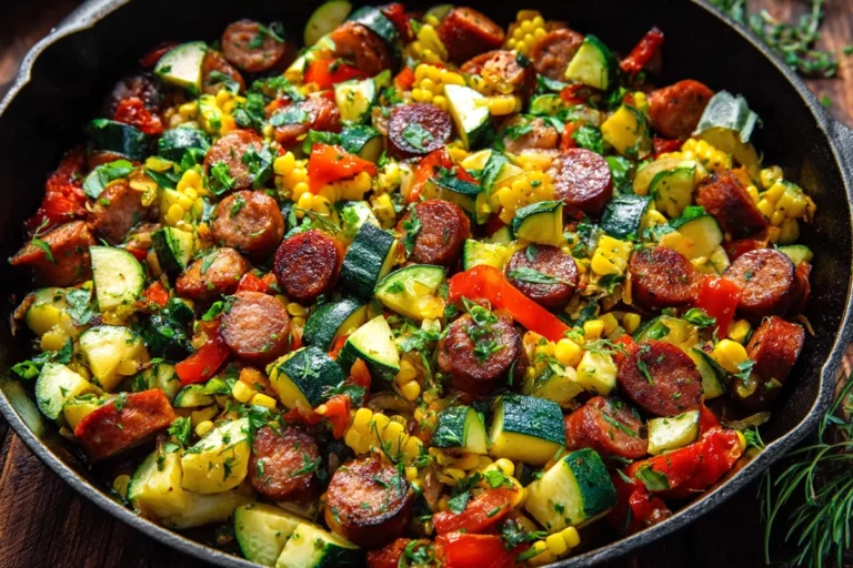 Sausage And Veggies Skillet