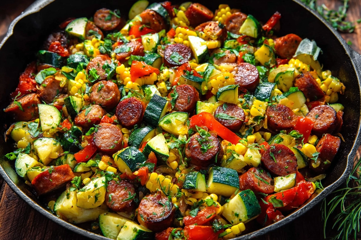 Sausage And Veggies Skillet