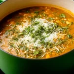 Smoky Red Lentil Soup With Spinach