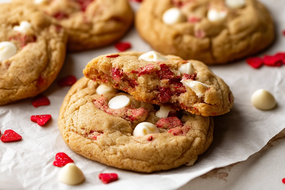 Strawberry White Chocolate Cookies