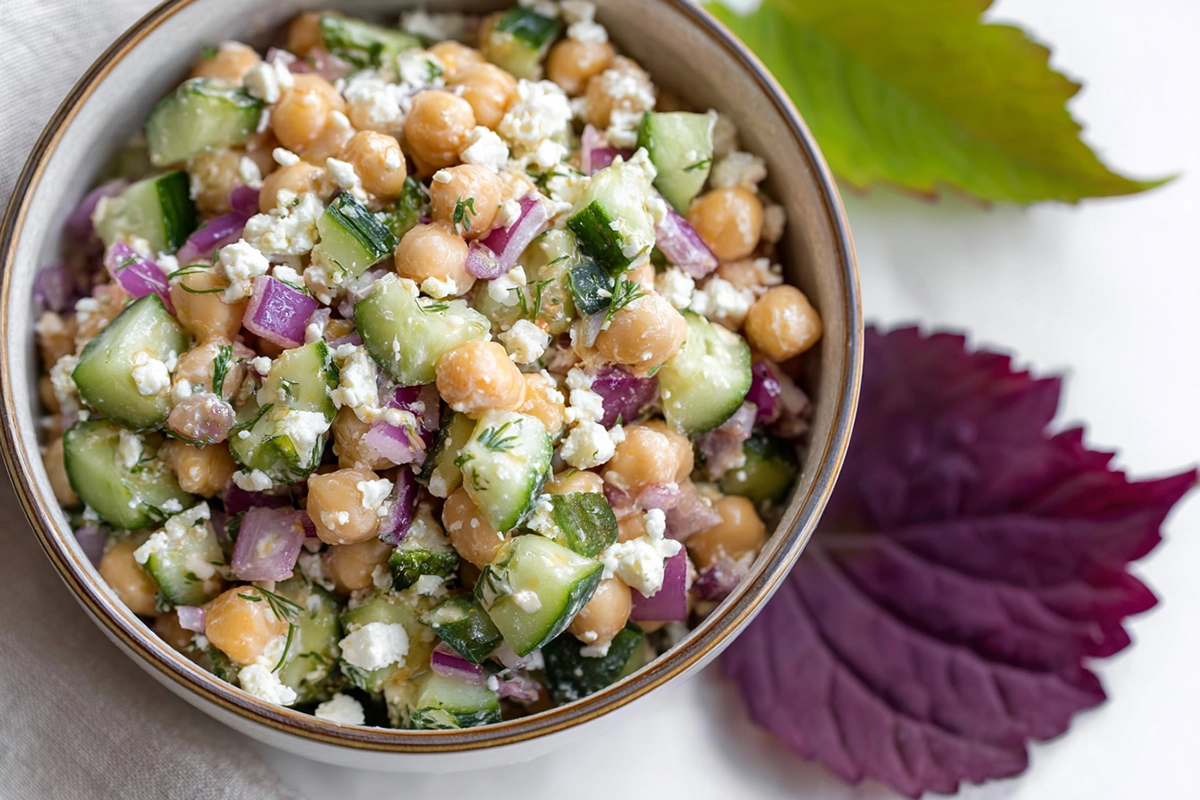 Chickpea Feta Cucumber Salad: A Make-Ahead Mediterranean Marvel 4 chickpea feta cucumber sala