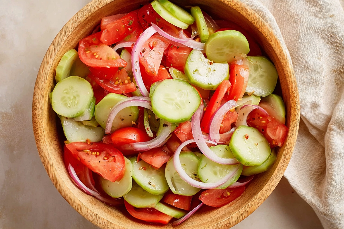 marinated cucumber tomato onion salad