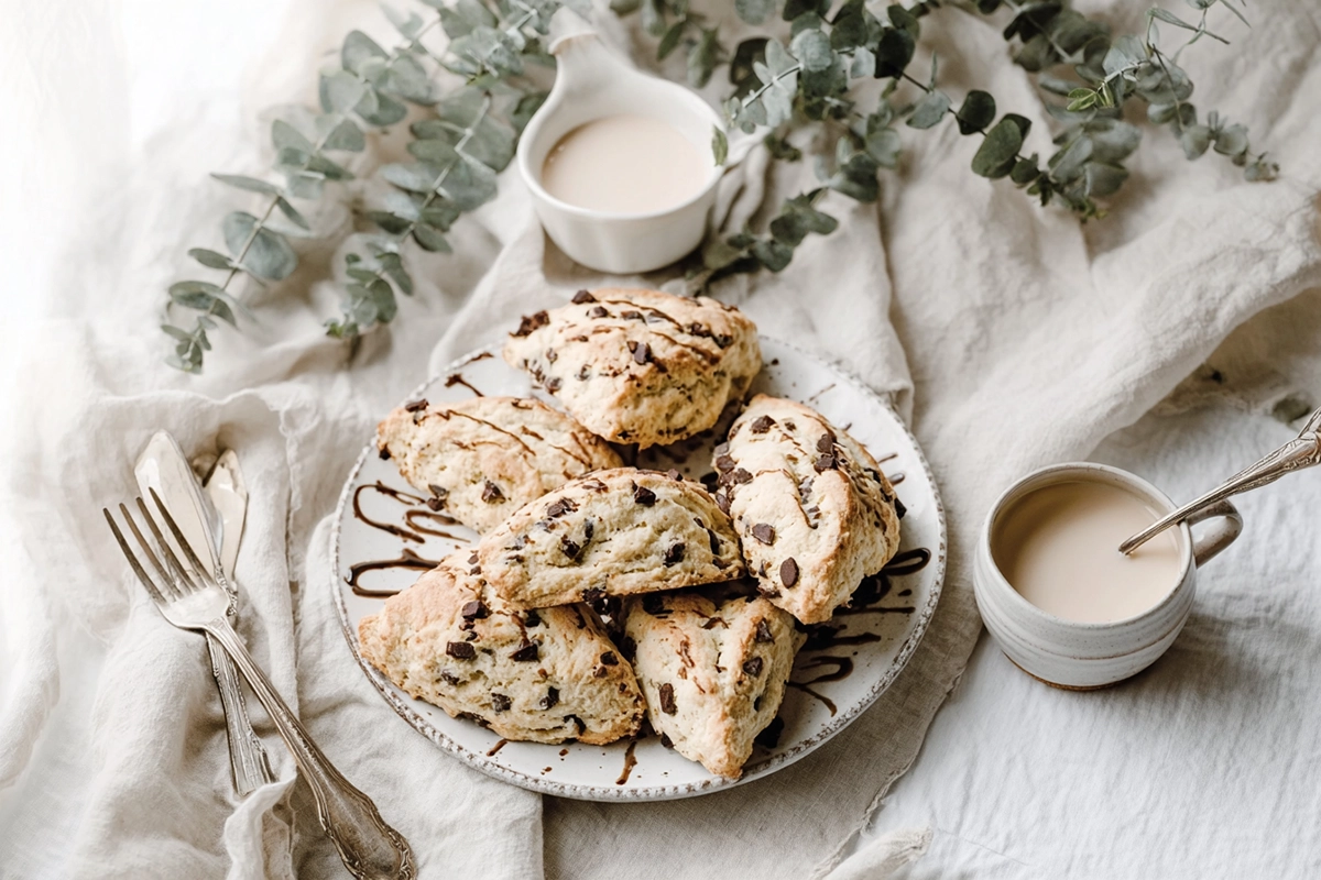 Wake Up Right: Espresso Chocolate Chunk Scones with Dreamy Maple Glaze 4 Espresso chocolate chunk scone