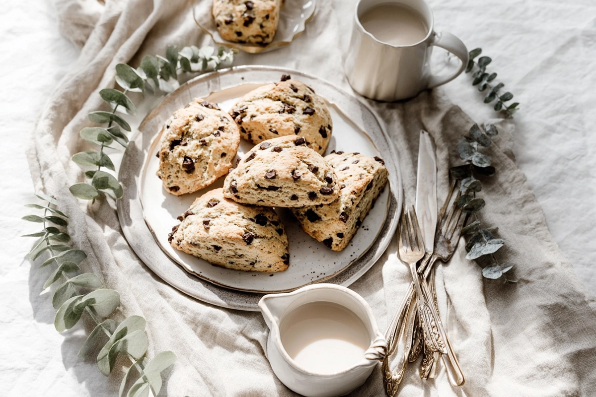 Espresso chocolate chunk scones