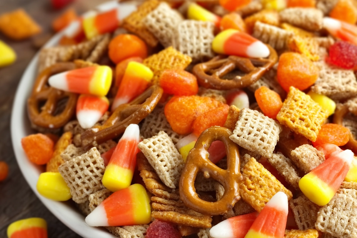 Halloween Harvest Hash Chex Mix