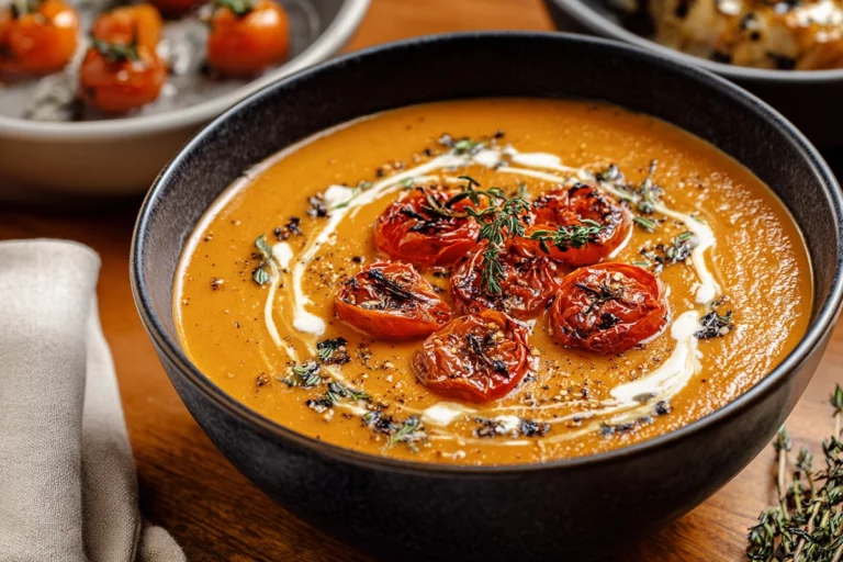 Creamy Roasted Garlic Tomato Soup