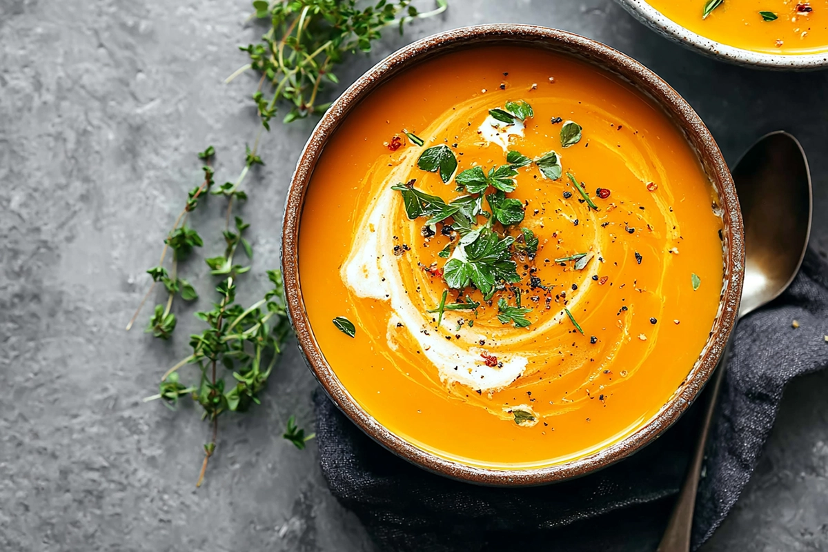 Easy Butternut Squash and Sweet Potato Soup
