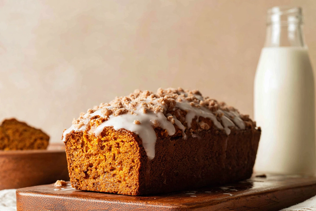 Pumpkin Bread with Cream Cheese Frosting