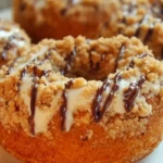 Pumpkin Glazed Donuts with Crumb Topping