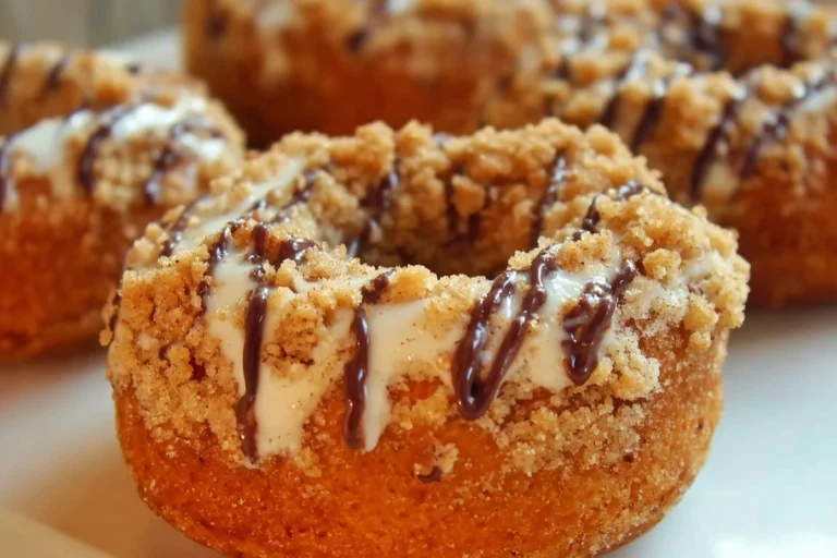 Pumpkin Glazed Donuts with Crumb Topping