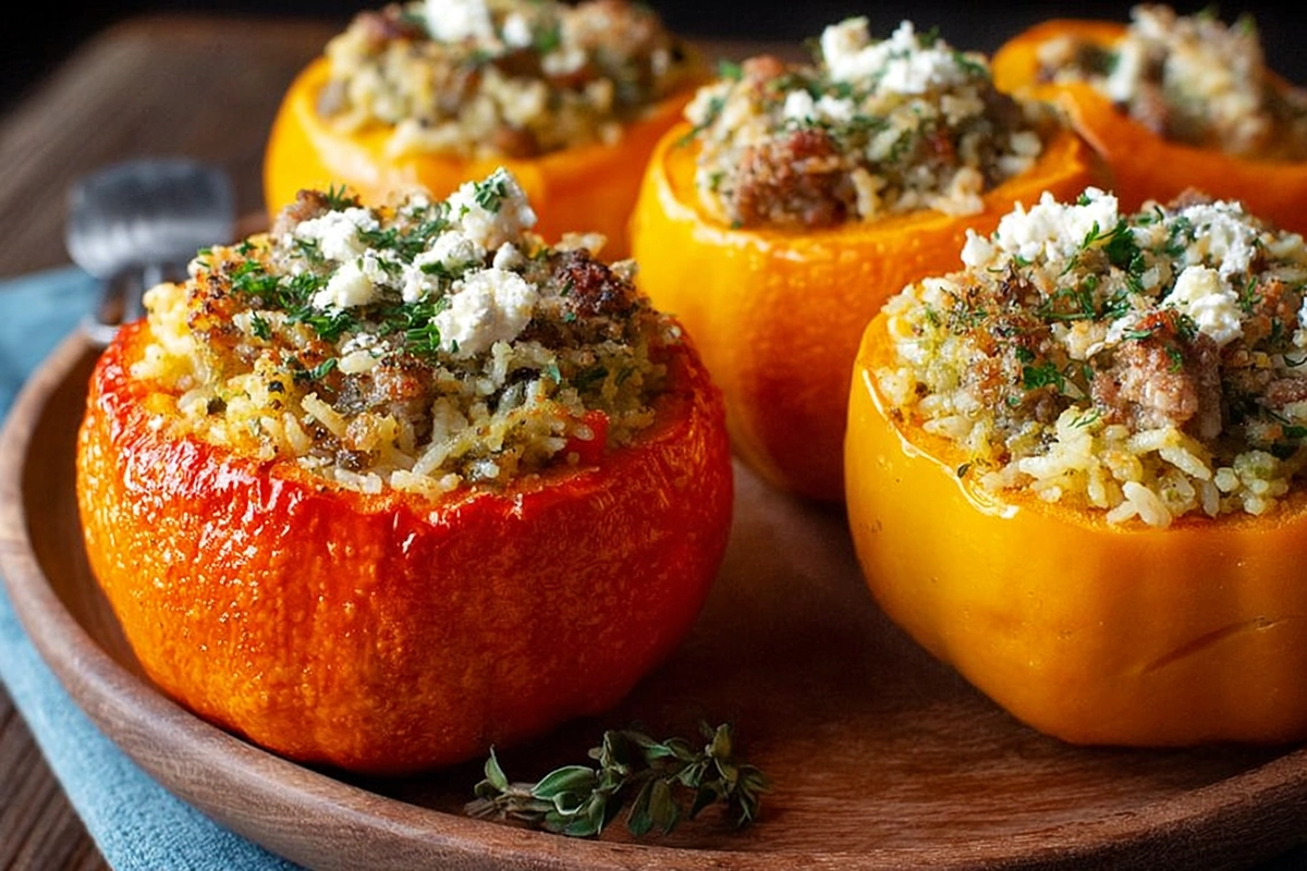 Sausage & Rice Stuffed Pumpkins: A Cozy Harvest Dinner Favorite 4 Sausage & Rice Stuffed Pumpkin