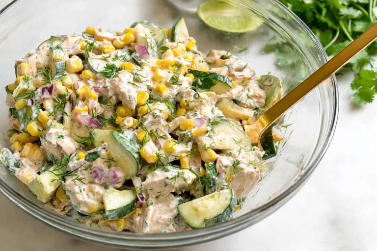Street Corn Creamy Cucumber Salad