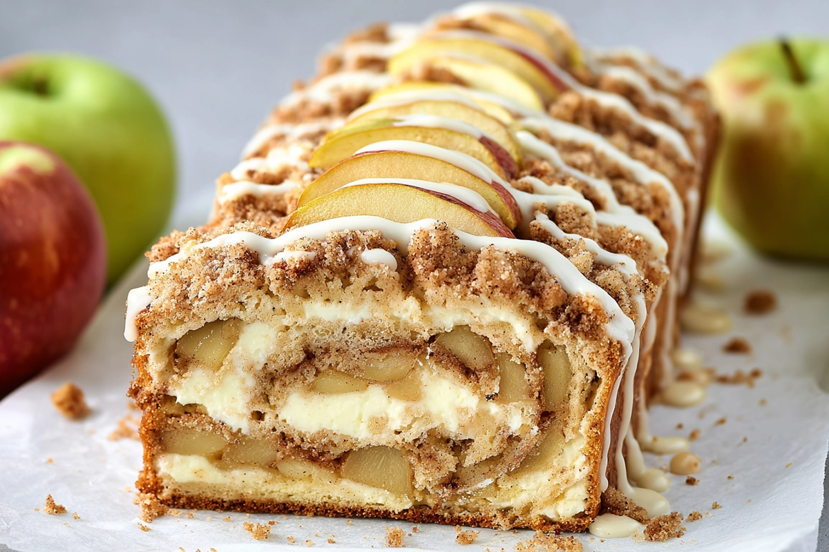 Apple Crisp Cheesecake Bread: A Fall Baking Recipe You’ll Make on Repeat 4 apple crisp cheesecake brea