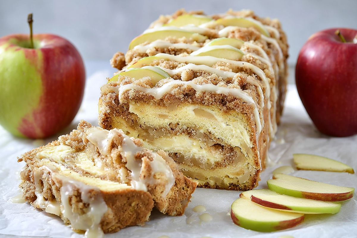 apple crisp cheesecake bread
