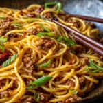 Asian Ground Beef Noodles