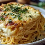 Baked Cream Cheese Spaghetti Casserole