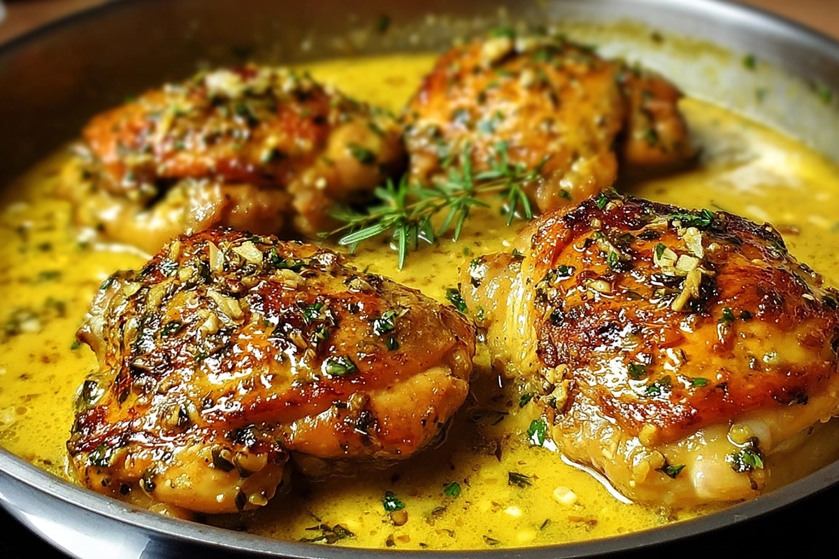 Bobby Flay’s Chicken Thighs with Creamy Garlic Sauce 4 Bobby Flay’s Chicken Thighs Reci