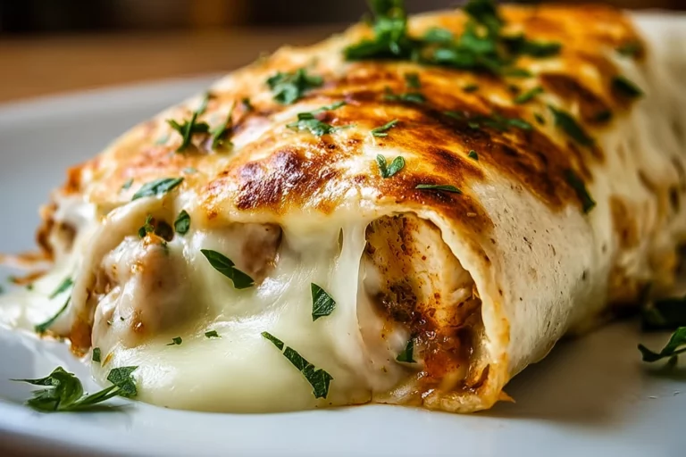 Cheesy Garlic Chicken Wraps