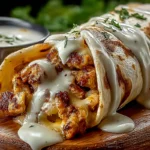 Cheesy Garlic Chicken Wraps