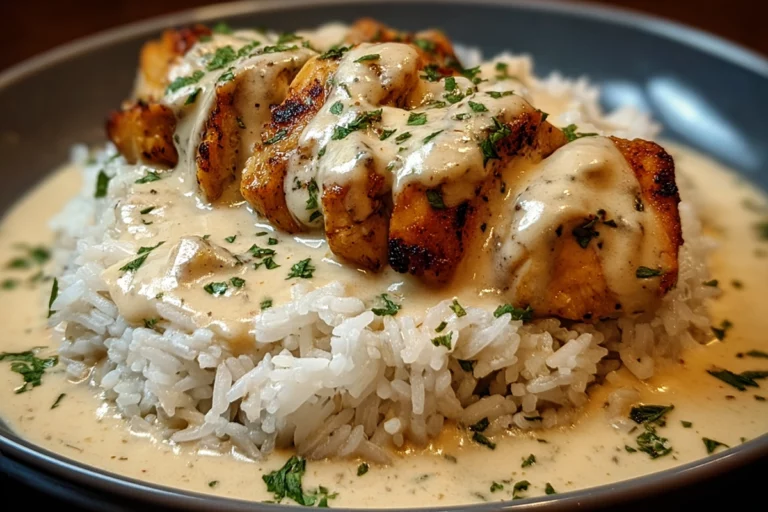 Creamy Smothered Chicken Rice