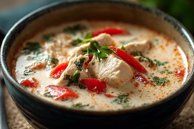 Crock Pot Creamy Chicken Parmesan Soup