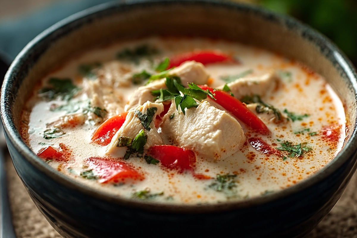 Crock Pot Creamy Chicken Parmesan Soup