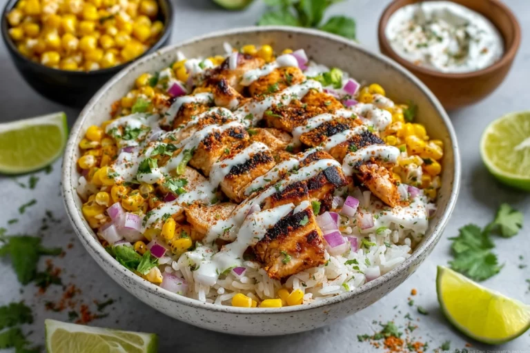 Street Corn Chicken Rice Bowl