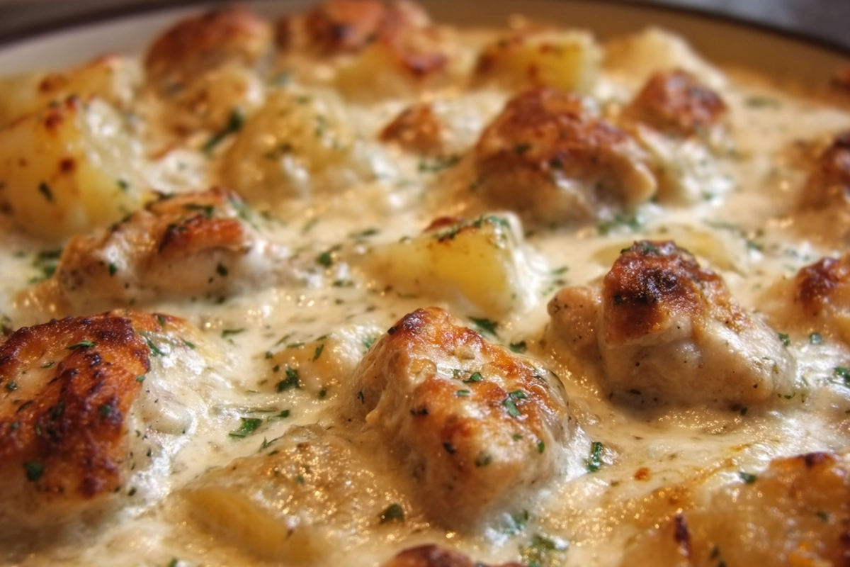 Garlic Parmesan Crockpot Chicken and Potatoes