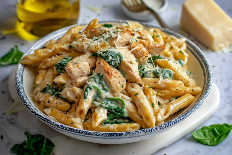 Healthy Garlic Parmesan Chicken Pasta