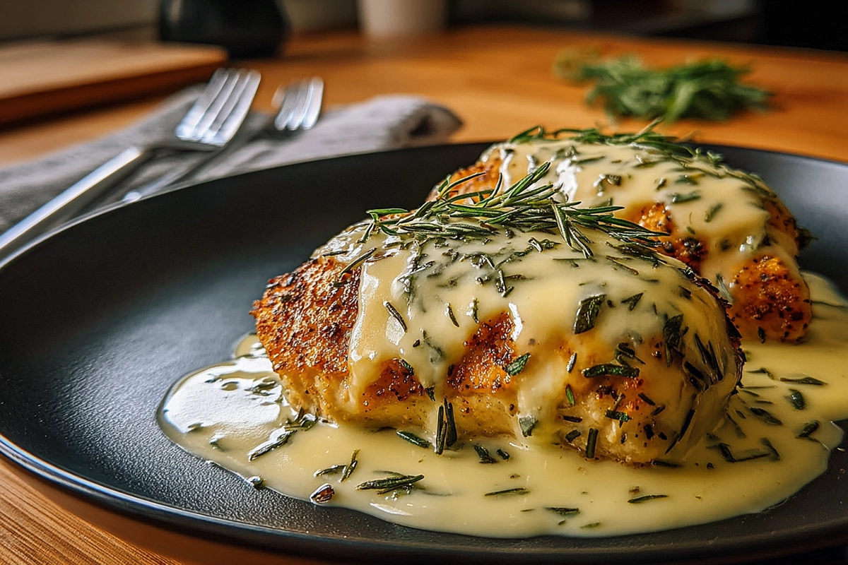 Irresistible Mozzarella Chicken in Basil Cream Sauce Recip
