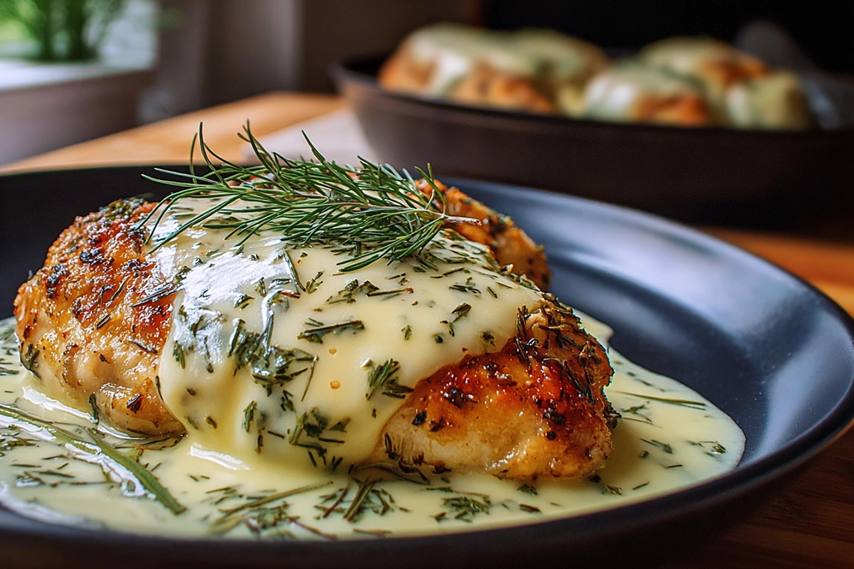 Mozzarella Chicken Basil Cream