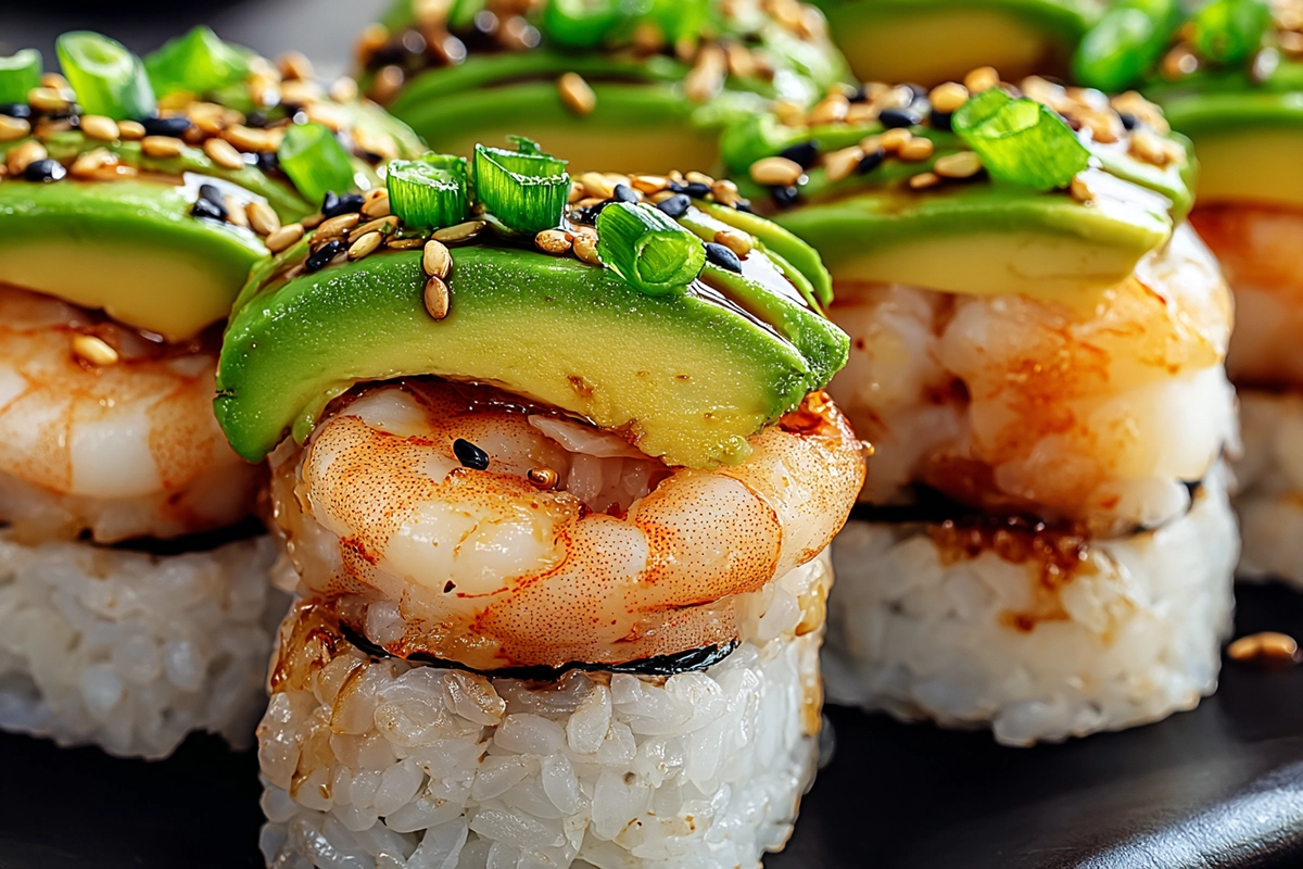 Spicy Shrimp Sushi Stacks