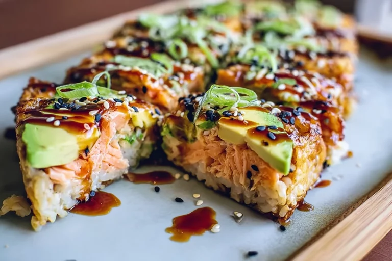Spicy Salmon Sushi Bake