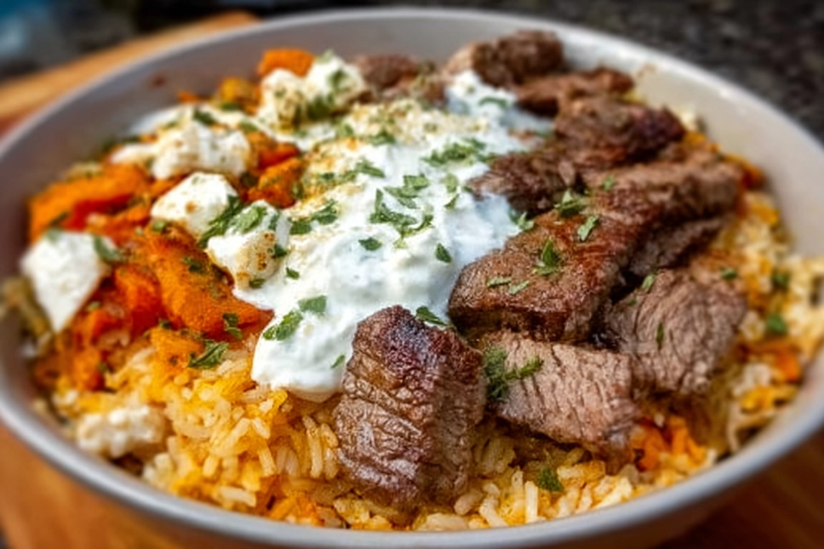 Steak Queso Rice