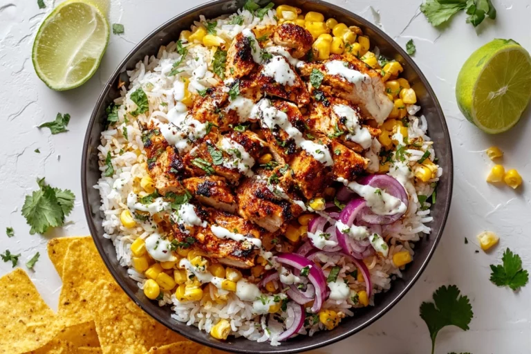 Street Corn Chicken Rice Bowl