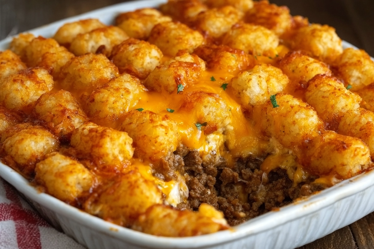 Tater Tot Casserole with Ground Be