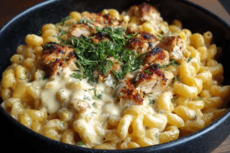 Crockpot Garlic Parmesan Chicken Pasta