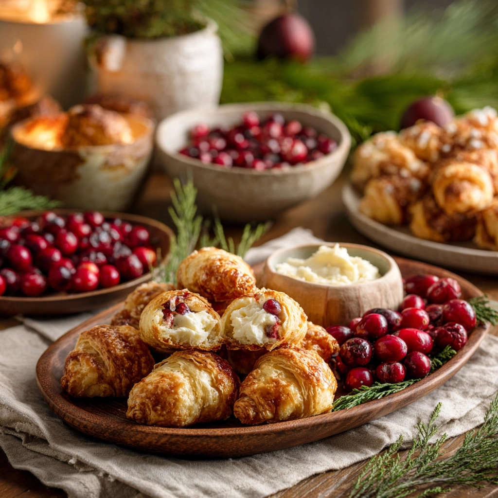 Cranberry Cream Cheese Crescent Bites