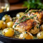 Creamy Garlic Chicken Gnocchi Skillet