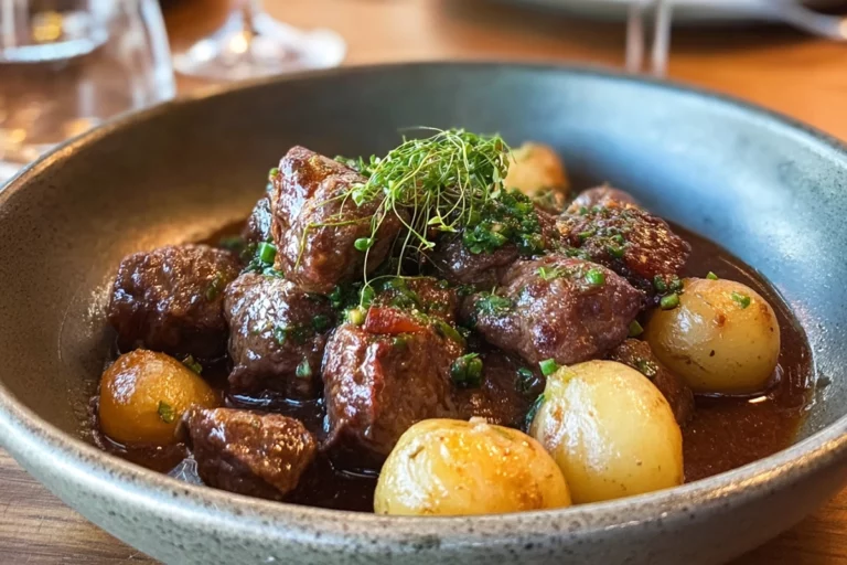 Garlic Butter Beef Bites with Potatoes