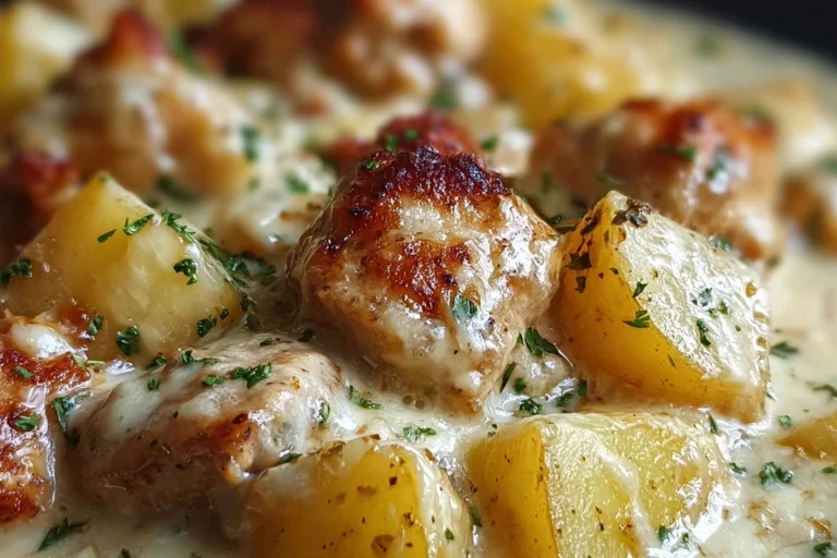 Garlic Parmesan Crockpot Chicken and Potatoes
