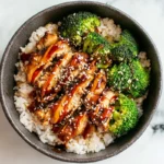 sticky chicken bowls